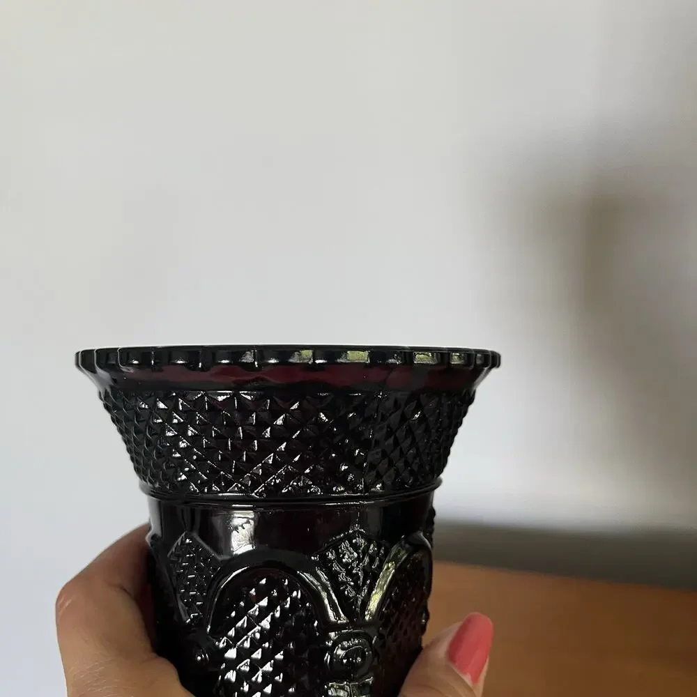 Avon ruby red Pedestal vase Cape Cod vintage glass, floral arrangements, decor